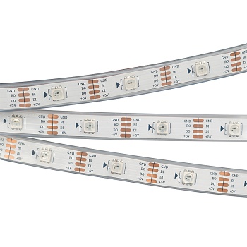Светодиодная лента SPI-5000P-RAM 5V RGB (5060, 150 LED x1, 2813, Arlight, Закрытый, IP66)