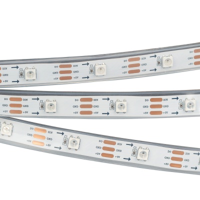 Светодиодная лента SPI-5000P-AM 5V RGB (5060, 150 LED x1, 2812, Arlight, Закрытый, IP66) ARLIGHT Арт. 022204