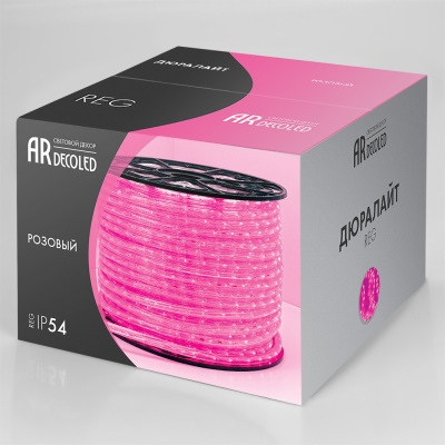 Дюралайт ARD-REG-LIVE Pink (220V, 24 LED/m, 100m) (Ardecoled, Закрытый)
