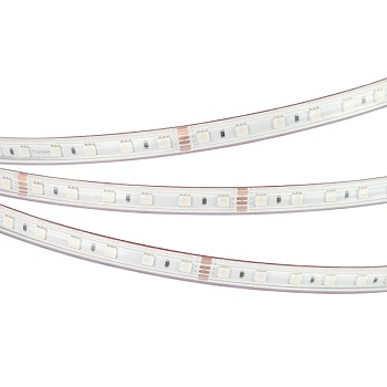 Светодиодная лента RTW 2-5000PS 24V RGB 2x (5060, 300 LED, LUX, Arlight, 14.4 Вт/м, IP67)