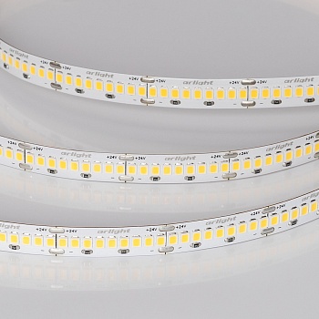 Светодиодная лента ULTRA-A288-10mm 24V Warm3000 (17 W/m, IP20, 5m) (Arlight, высок.эфф.200 лм/Вт)