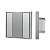 INTELLIGENT ARLIGHT Кнопочная панель DALI-201-23-1G-DIM-DT6-IN Silver (BUS, Frame) (IARL, IP20 Металл, 3 года)