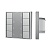 INTELLIGENT ARLIGHT Кнопочная панель DALI-201-23-1G-2SC-RGBW-DT8-IN Silver (BUS, Frame) (IARL, IP20 Металл, 3 года)