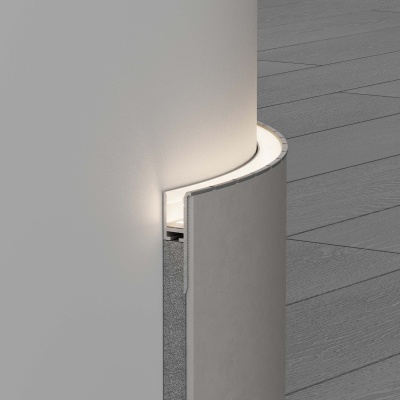 Профиль WALL-FANTOM-BENT-W10-SIDE-2000 ANOD (Arlight, Алюминий) 043694 