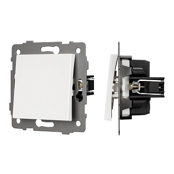 Механизм выключателя одноклавишный проходной SWT-MKP1-PL-WH-V (250V, 10A) (Arlight, -)