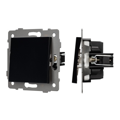 Механизм выключателя одноклавишный проходной SWT-MKP1-PL-BK-V (250V, 10A) (Arlight, -)