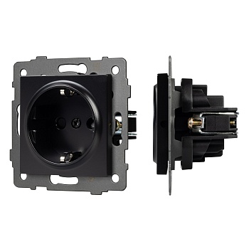 Механизм электрической розетки SCT-MEU1-PL-BK-V (250V, 16A) (Arlight, -)