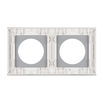 Рамка стеклянная FRM-GLARE-GC-2-WH (Arlight, -)