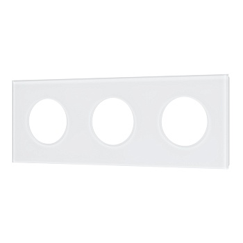 Рамка стеклянная FRM-GLARE-GC-3-WH (Arlight, -)