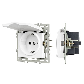 Механизм розетки влагозащищённый SCT-MCP-PL-WH (250V, 16A) (Arlight, -)