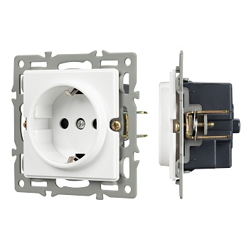 Механизм электрической розетки SCT-GP-MEU-PL-WH (250V, 16A) (Arlight, -)
