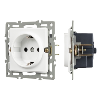Механизм электрической розетки SCT-GP-MEU-PL-WH (250V, 16A) (Arlight, -)