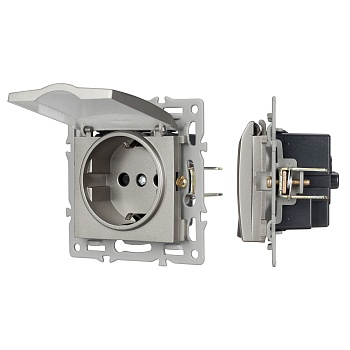 Механизм розетки влагозащищённый SCT-MCP-PL-GR (250V, 16A) (Arlight, -)