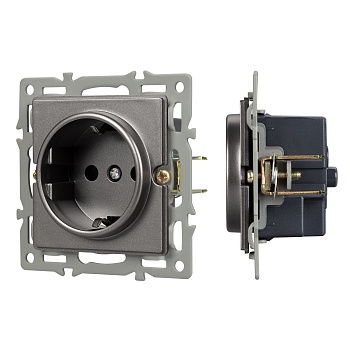 Механизм электрической розетки SCT-GP-MEU-PL-GR (250V, 16A) (Arlight, -)