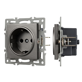 Механизм электрической розетки SCT-MEU1-PL-GR (250V, 16A) (Arlight, -)
