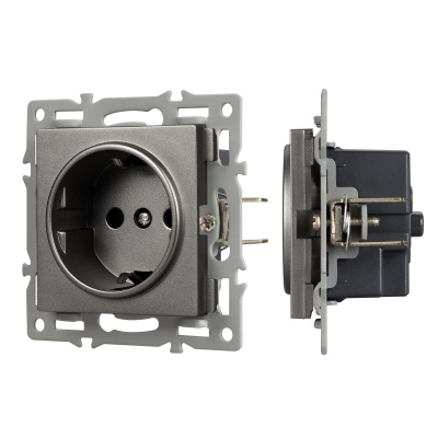 Механизм электрической розетки SCT-MEU1-PL-GR (250V, 16A) (Arlight, -)