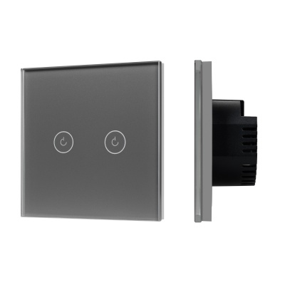 Выключатель сенсорный SWT-OMALI-S02-ZB-GR (250V, 10A, Zigbee) (Arlight, Стекло)