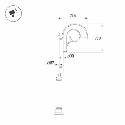 Кронштейн OXOR-SB2-1 BLACK (Arlight, Сталь)