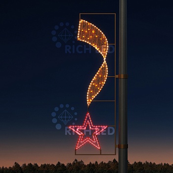Светодиодная консоль Rich LED на металлокаркасе, тип 9-6, 220 В,WWR-dY