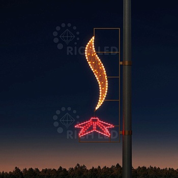 Светодиодная консоль Rich LED на металлокаркасе, тип 9-5, 220 В,RWW-dR