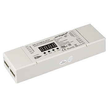 Декодер DMX SR-2108FA-4CH (12-36V, 240-720W, 4CH) (Arlight, IP20 Пластик, 3 года)