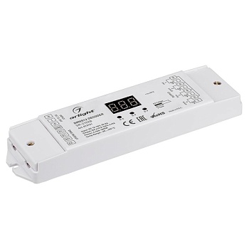 Декодер DMX SR-2102B (12-36V, 240-720W, 4CH) (Arlight, IP20 Пластик, 3 года)