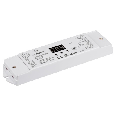 Декодер DMX SR-2102B (12-36V, 240-720W, 4CH) (Arlight, IP20 Пластик, 3 года)