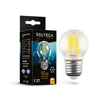 Светодиодная лампа 9W 2700K E27 Voltega Crystal Graphene Globe 7223