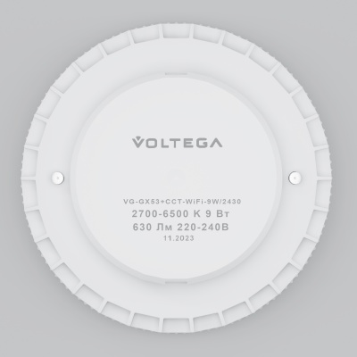 Лампа светодиодная GX53 9W 2700K 630Lm Voltega Wi-Fi bulbs 2430