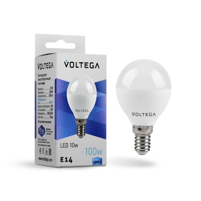 Светодиодная лампа Voltega Globe E14 10W 4000K 8454