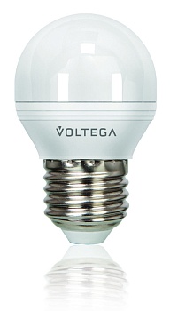 Лампа светодиодная, E27, 8Вт, 480Lm, Ra80, 4000K, 220V, IP20 Voltega Globe 5496
