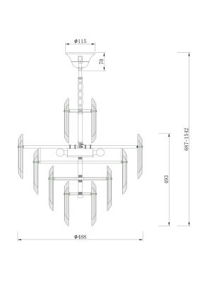 Хрустальная люстра Maytoni Flare DIA200PL-06G