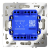Проходной переключатель встраиваемый VOLTUM S70 двухклавишный (сталь) VLS020305