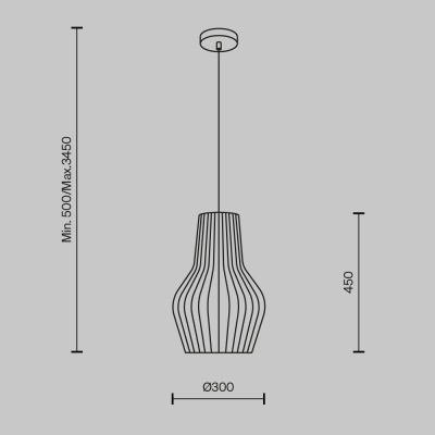 Светильник подвесной Maytoni Roots MOD191PL-01W1