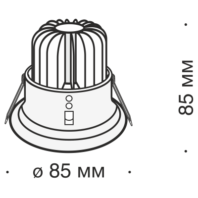 Светильник встраиваемый светодиодный Maytoni Zoom DL034-2-L8B