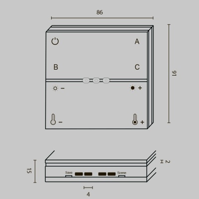 Беспроводная панель управления Maytoni DRC034-8-B