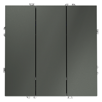 Выключатель встраиваемый VOLTUM S70 трехклавишный (титан) VLS030106