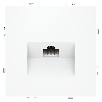 Розетка компьютерная встраиваемая VOLTUM S70 RJ45 кат.6, (белый матовый) VLS060102