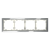 Рамка стеклянная VOLTUM S70 на 4 поста, (сталь, стекло) VLS110405