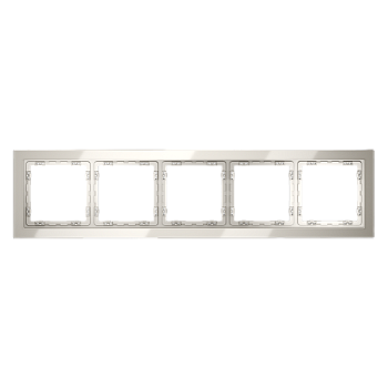 Рамка стеклянная VOLTUM S70 на 5 постов, (кашемир, стекло) VLS110503