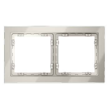 Рамка стеклянная VOLTUM S70 на 2 поста, (кашемир, стекло) VLS110203