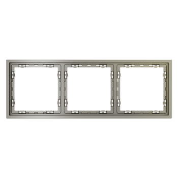 Рамка пластиковая VOLTUM S70 на 3 поста, (шелк) VLS100304