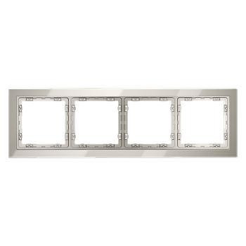 Рамка стеклянная VOLTUM S70 на 4 поста, (кашемир, стекло) VLS110403