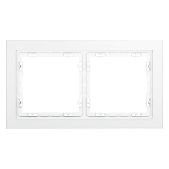 Рамка стеклянная VOLTUM S70 на 2 поста, (белый,матовый,стекло) VLS110202