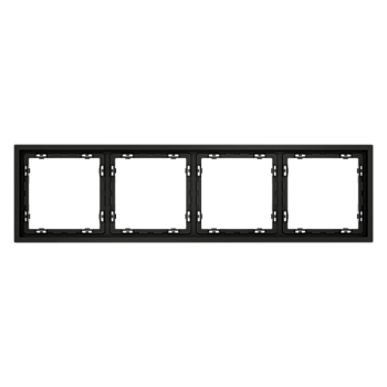 Рамка пластиковая VOLTUM S70 на 4 поста, (черный матовый) VLS100408