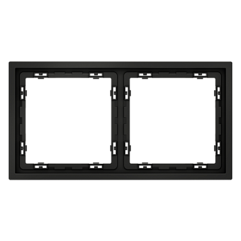 Рамка пластиковая VOLTUM S70 на 2 поста, (черный матовый) VLS100208