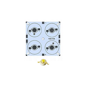 Плата 50x50-4E MONO Emitter (4x LED, 724-118)