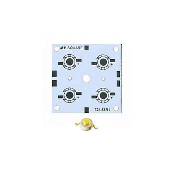 Плата 52x52-4E MONO Emitter (4x LED, 724-58)
