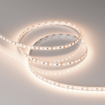 Светодиодная лента RT-A120-8mm 12V Warm3500 (14.4 W/m, IP20, 2835, 5m) (Arlight, Открытый)