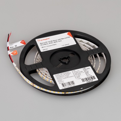 Лента RT-A128-8mm 24V Warm2700 (9.6 W/m, IP20, 2835, 5m) (Arlight, высок.эфф.150 лм/Вт) ARLIGHT Арт. 038759